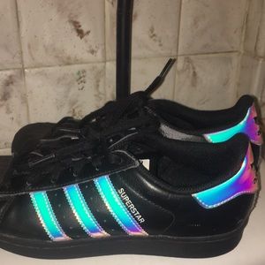 Adidas Superstar Black Iridescence Sneakers